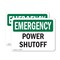 Signmission Power Shutoff, 14 in W x Rectangle, Plastic OS-2PACK-EM-P-1014-L-10347 - alternate 1